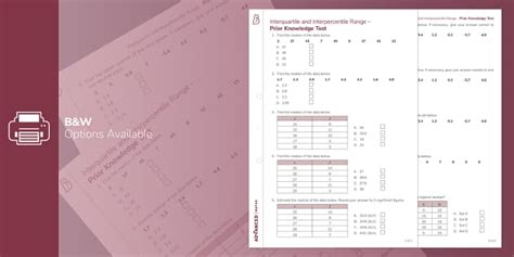 👉 Interquartile and Interpercentile Range – Prior Knowledge Multiple-Choice