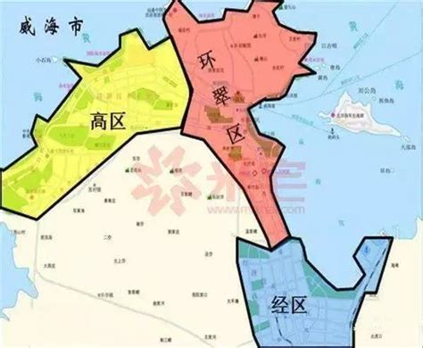 威海市区域划分行政图,威海市有几个区分布图 - 伤感说说吧