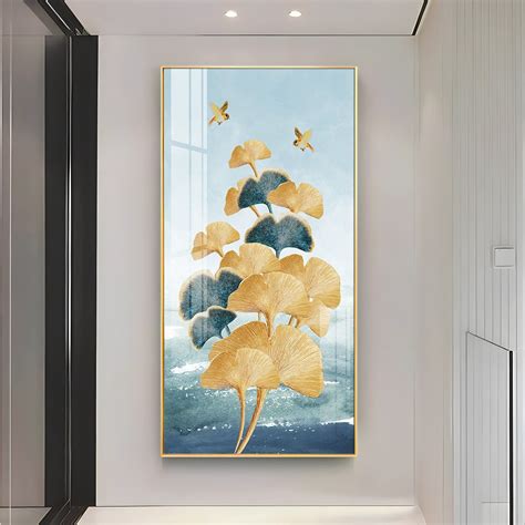 Colorful Biloba Leaves Luxury Crystal Wall Art - The Next Decor