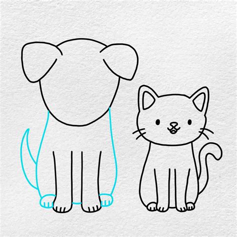 Drawing of a Dog Easy Drawing of a Cat Easy - Beatty Homent87