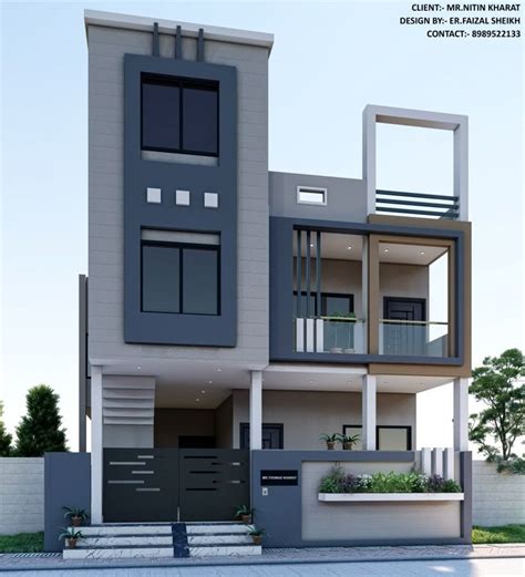 G+1 Indian house elevation | House outside colour combination, Small ...