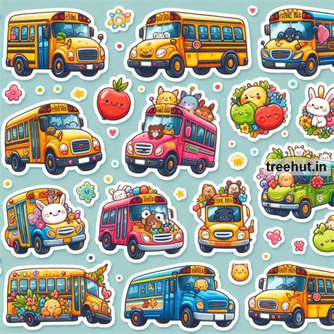 Printable School Bus Stickers and 20 Craft Activities for Kids, Adults ...