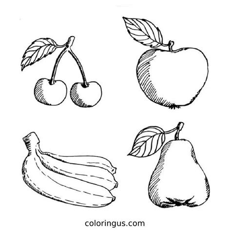 Fruits Coloring Pages Printable 的图像结果