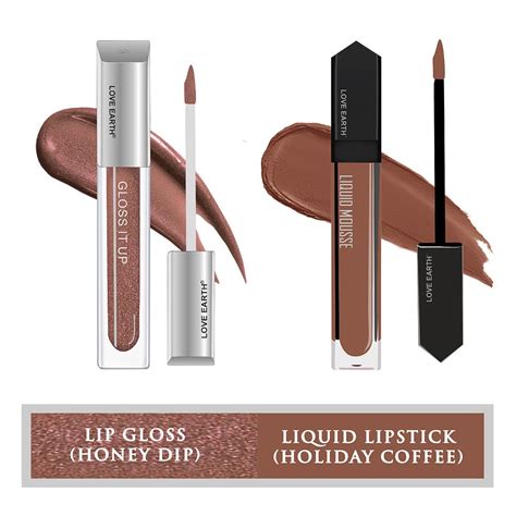 Buy Love Earth Liquid Lipstick & Lips Gloss Combo| Includes Liquid Lip ...
