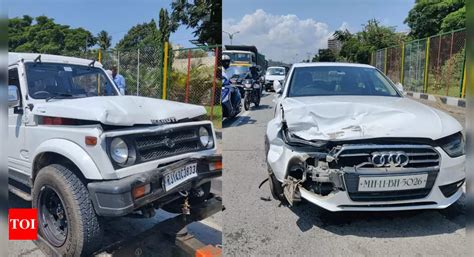 Navi Mumbai: Four cars damaged in pile-up on Sion-Panvel highway | Navi ...