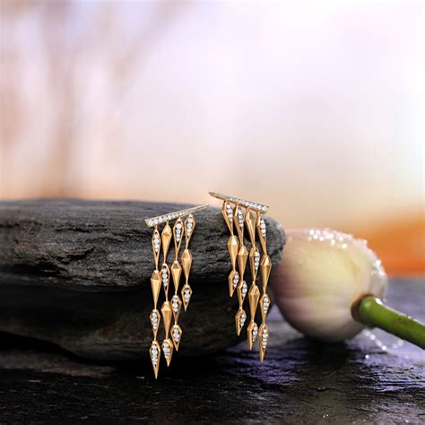 Cascading Diamond Drop Earrings