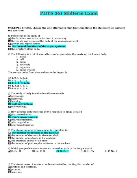 SOLUTION: West coast university phys 261 midterm exam - Studypool