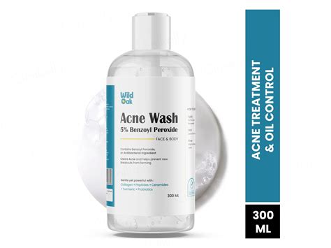 Buy Wild Oak 5% Benzoyl Peroxide Acne Wash For Face & Body Online ...