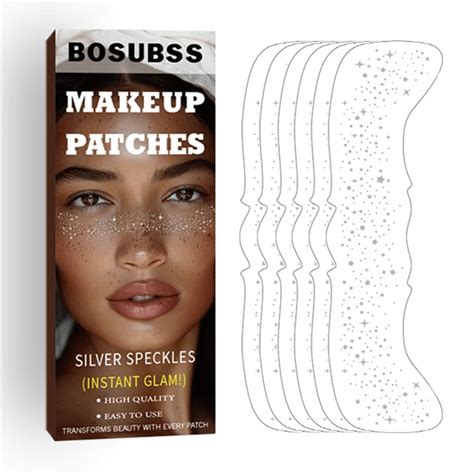 6/3pcs Star Shaped Sparkling Freckles Facial Tattoos, Sparkling ...