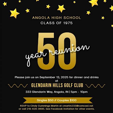 50th Reunion of the AHS Class of 1975, Glendarin Hills Golf Club ...