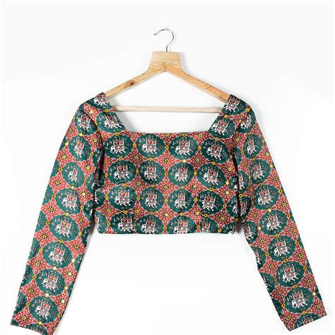 Patolaa Printed Satin Blouse – Fabcurate