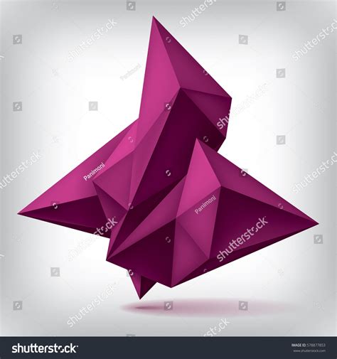 Volume Geometric Shape 3d Quartz Crystals Stock Vector (Royalty Free) 578877853
