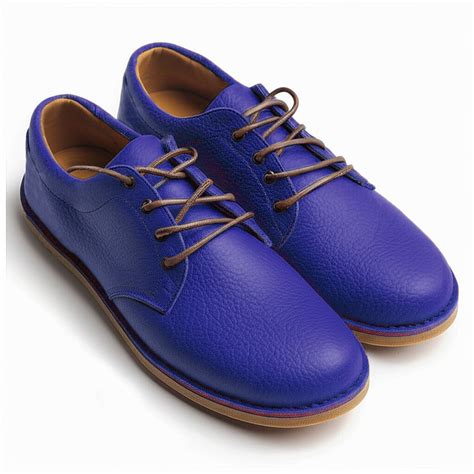 Blue Milled Leather Divino Barefoot Sneakers – Costoso Italiano