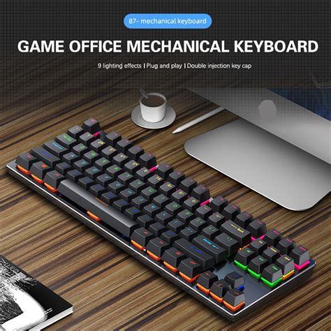 Backlit Gaming Mechanical Keyboard Gamer Mechanic Kit RGB PC USB Wired ...