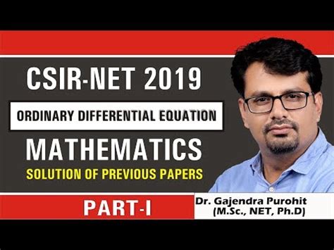 Ordinary Differential Equation Video Lecture - Crash Course: Civil ...