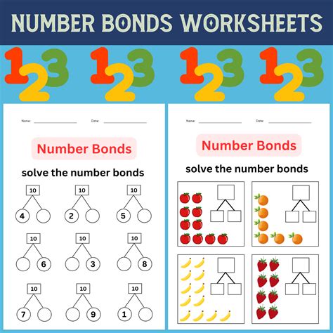 kindergarten grade 1 first grade number bonds worksheets | Made By ...