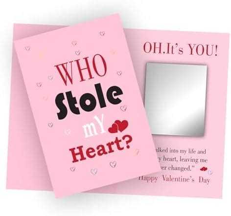 woopme Who Stole My Heart Mirror Love Greeting Cards- Best Gifts for ...