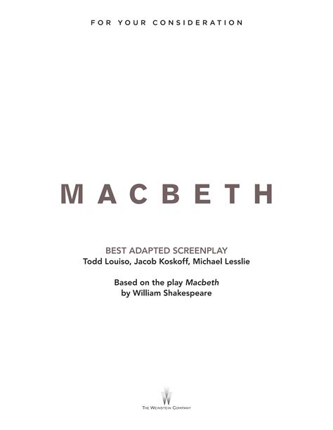 Image result for Macbeth Script