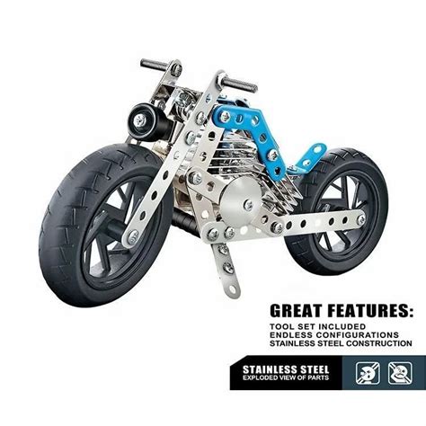 Kids Play School Toy - DIY Assembling Metal Cruiser Motorcycle ...