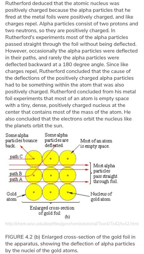 Why did Rutherford assume that the protons occupied a very small place ...