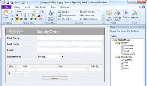 Image result for Microsoft InfoPath Examples
