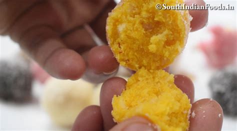 5 Flavored coconut ladoo-How to make-Step by step photos & Video