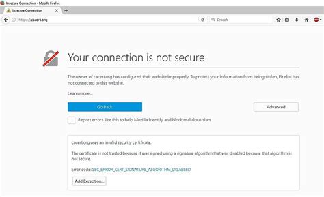 Your Connection Is Not Secure 的图像结果