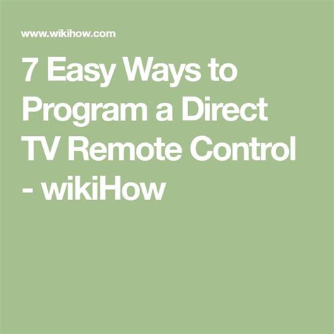 How to Program a Direct TV Remote 的图像结果