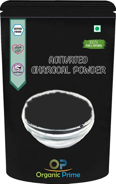 Organic Prime Activated Charcoal Powder For Face and Skin Care - 200 GM ...