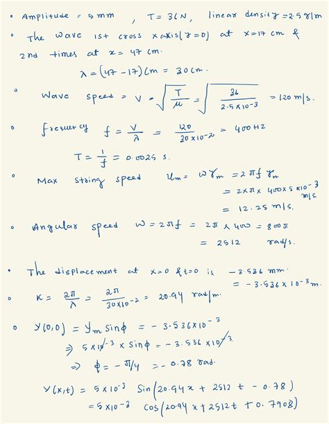 [Solved] A transverse sine wave propagates along a chord to the left... | Course Hero