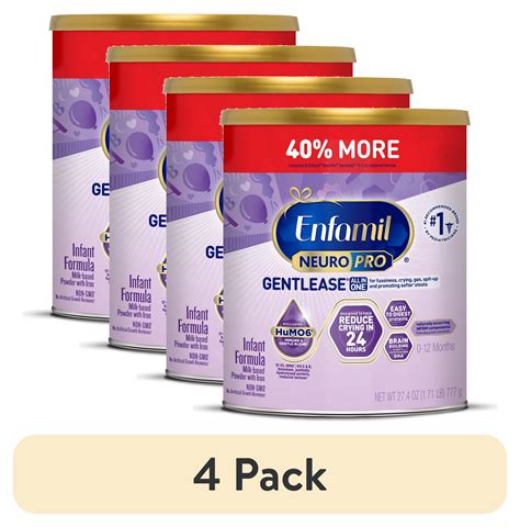 (4 pack) Enfamil NeuroPro Gentlease Baby Formula for Easing Fussiness ...