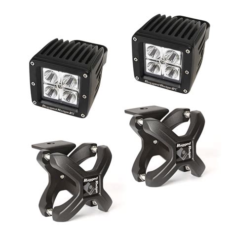 Rugged Ridge 15210.38 Textured Black Small 2 Piece X-Clamp and 2 Piece ...