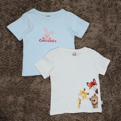 Organic Cotton Baby Tshirt: Ice Melt Coocuddle & Silver White Animals ...