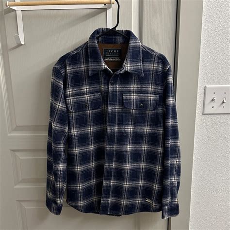 Jachs New York Blue and white flannel Size M, super... | Depop