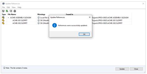 Update References SolidWorks 的图像结果