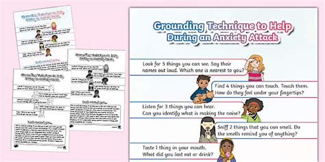 Grounding Worksheet to Help During an Anxiety Attack