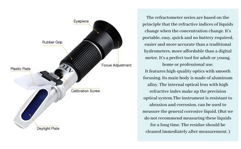 Real Instruments 0 To 55% Brix Refractometer For Fruit Juice Dual Scale ...
