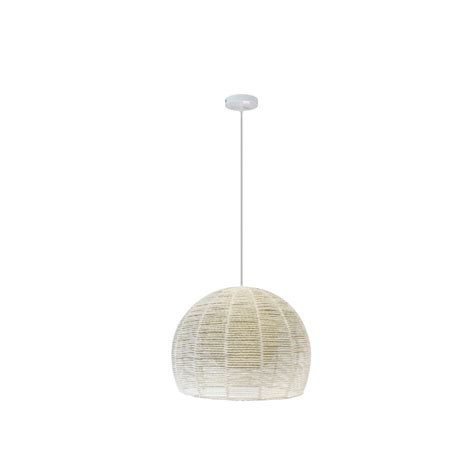Lámpara colgante Samar E27 de estilo natural de 36cm de diámetro