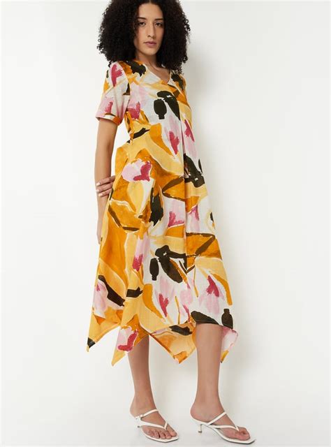 Buy Kalki x Max Women Printed Asymmetric Midi Dress Online at just Rs ...