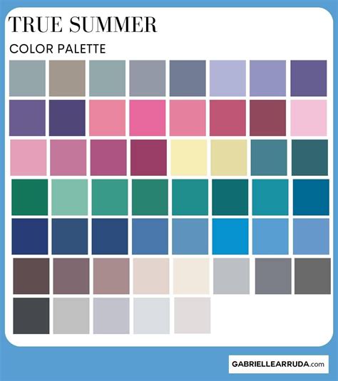 True Summer Seasonal Color : Ultimate Guide | Cool summer palette ...
