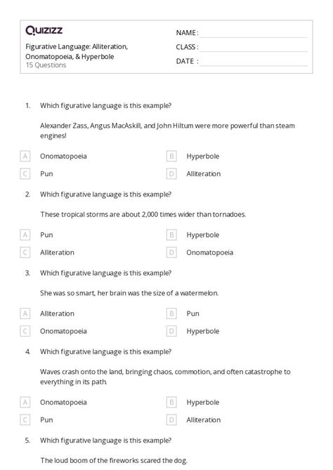 50+ Pun worksheets for 8th Class on Quizizz | Free & Printable