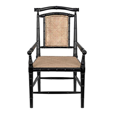 Mahir Solid Teak Wood & Rattan Arm Chair – Nismaaya Decor
