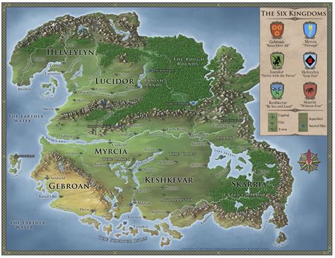 The Six Kingdoms by Viking on Cartographers Guild | Fantasy world map ...