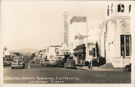 Market Street View Redding, CA Postcard