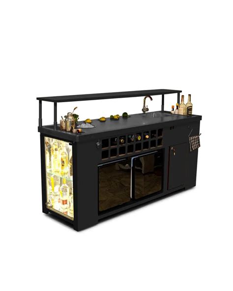 Buy Double Model X Home Bar, Matt Black Finish Online – The Bar Collective