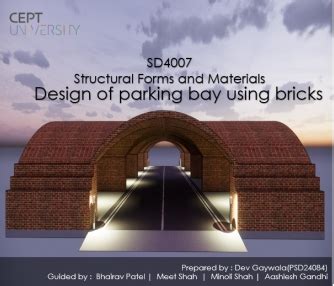 Design of parking bay using bricks | CEPT - Portfolio