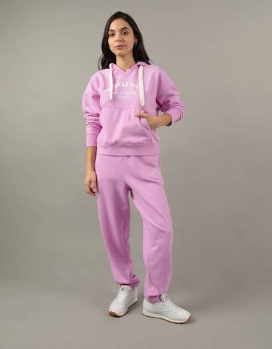 Buy American Eagle Women Pink Graphic Hoodie Online - 39838362