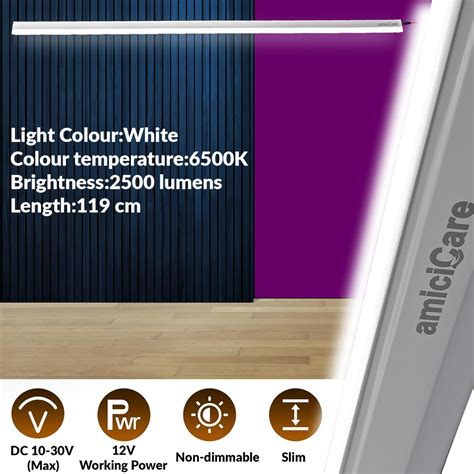 20W DC LED Batten for Solar – Flicker-Free, 10–30V (Pack of 2) – amiciKart