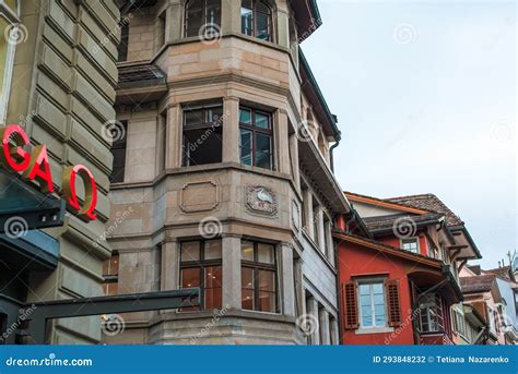 Old Part European City Zurich. Tourism Concept Editorial Photography ...