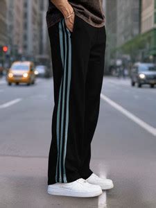 MANIAC Colorblock Men Black Track Pants - Buy MANIAC Colorblock Men ...